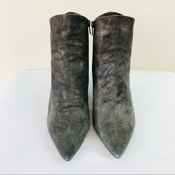 {Coclico} NEW Joy Metallic Suede Ankle Boots - Picture 2 of 8
